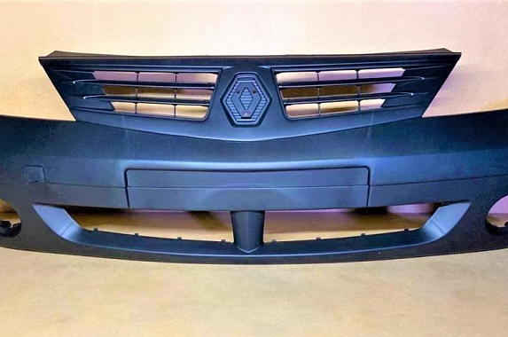 Бампер передний под птф Renault Logan 2004-2009 (Тайвань)