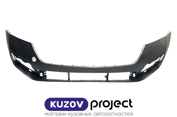 Бампер передний (лекало под омыватели) Skoda Octavia 2019-2024 (Китай)